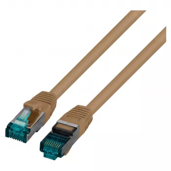 EFB RJ45-patchkaapeli Cat.6A S/FTP LSZH ruskea 0,15m