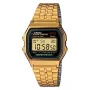 Casio A159WGEA-1DF Vintage unisex-digitaalikello ruostumattomalla teräsrannekkeella, kulta/musta (A159WGEA-1DF)