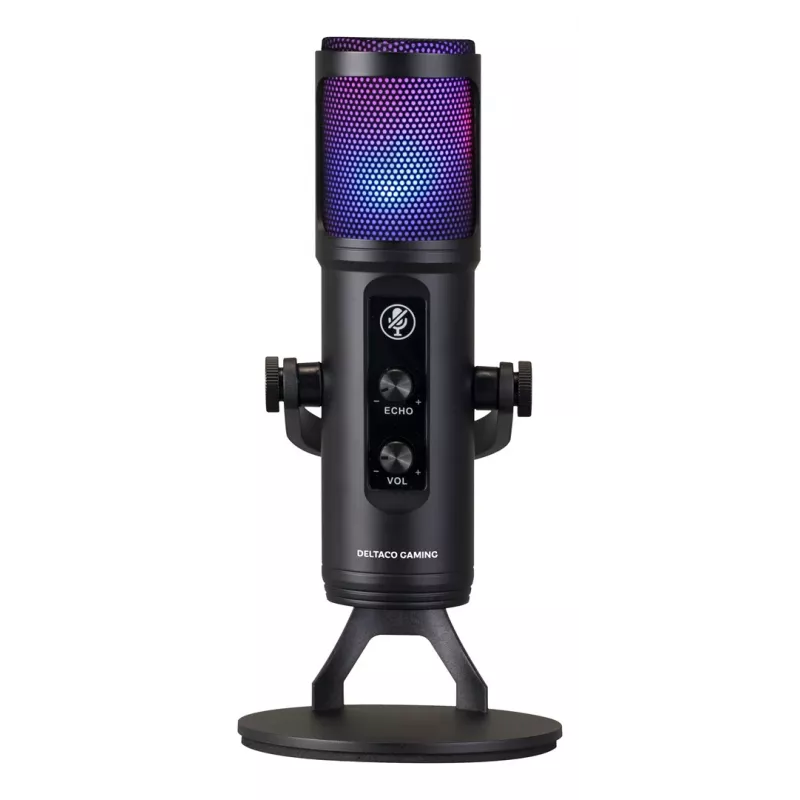 Deltaco Gaming RGB suoratoistomikrofoni musta
