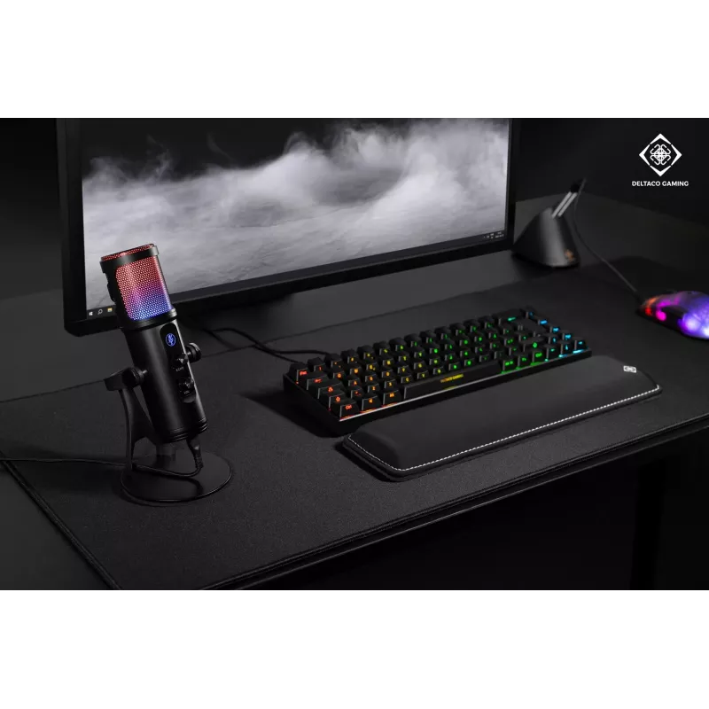Deltaco Gaming RGB suoratoistomikrofoni musta
