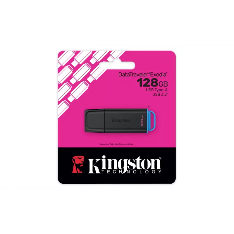 Kingston Technology DataTraveler 128GB kannettava USB 3.2 Gen 1 Exodia musta/sininen