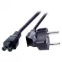 EFB virtakaapeli suojakosketinpistoke 90° - C5 180°, musta, 1,8 m, 3 x 0,75 mm