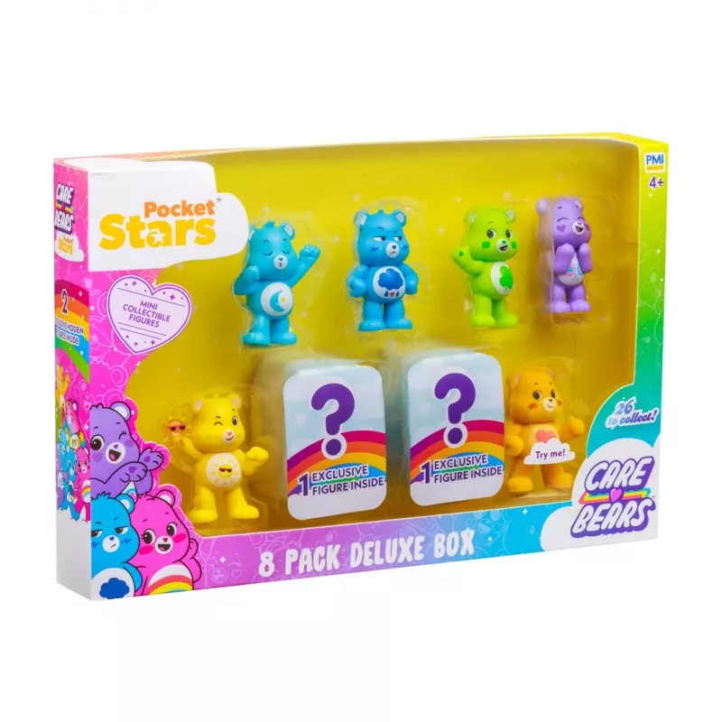 Care Bears S1 figuurit – 8 kpl:n Deluxe-laatikko (valikoima)