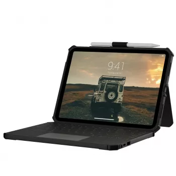 UAG USB-C näppäimistö - suojakotelo näppäimistöllä iPad 10.9 10 gen. / 11 (A16) Apple Pencil -pidikkeellä (musta/harmaa)