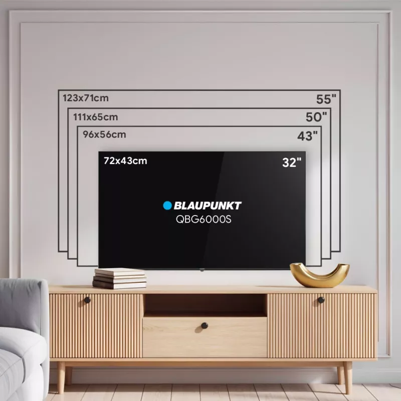 Blaupunkt QLED TV | 32QBG6000S | 32 tuumaa | älytelevisio | Google TV | musta