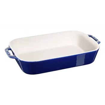 Staub suorakaiteen muotoinen keraaminen vuoka, tummansininen, 34x24x7,6