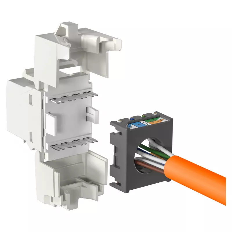 Modulaarinen RJ-45 tulomoduuli EFB Elektronik ECOLAN E-20080, valkoinen