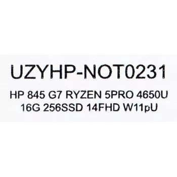 HP EliteBook 845 G7 AMD RYZEN 5 PRO 4650U 16 GB 256 GB SSD 14 tuumaa FHD Win11 Pro käytetty US-QWERTY