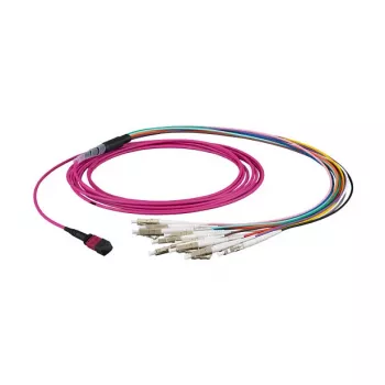 Kuitu-patchkaapeli MTP-F/LC 12-kuitainen OM5 LSZH limetinvihreä, 7,5 m — EFB Elektronik