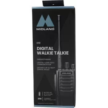 Midland D10 Digital DMR446 radiopuhelin — digitaalinen DMR446-käsiradiopuhelin