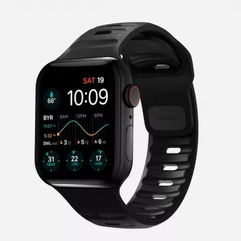 NOMAD Sport Band - ranneke Apple Watch 46mm/49mm FKM (musta)