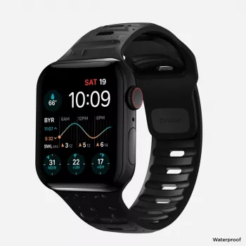 NOMAD Sport Band - ranneke Apple Watch 46mm/49mm FKM (musta)