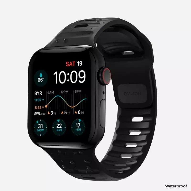 NOMAD Sport Band - ranneke Apple Watch 46mm/49mm FKM (musta)