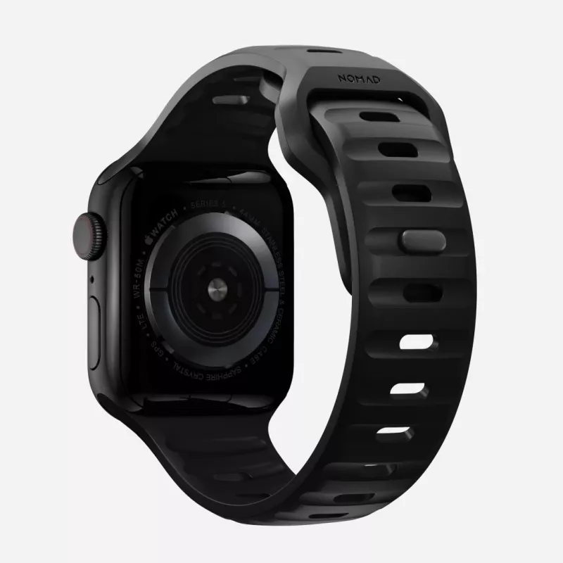 NOMAD Sport Band - ranneke Apple Watch 46mm/49mm FKM (musta)