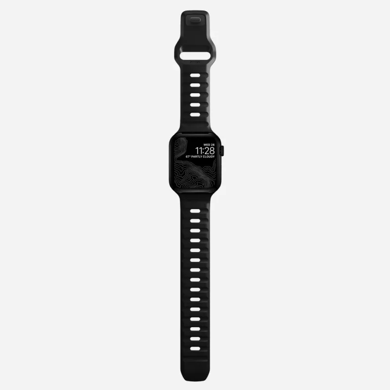 NOMAD Sport Band - ranneke Apple Watch 46mm/49mm FKM (musta)