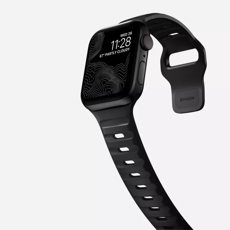 NOMAD Sport Band - ranneke Apple Watch 46mm/49mm FKM (musta)