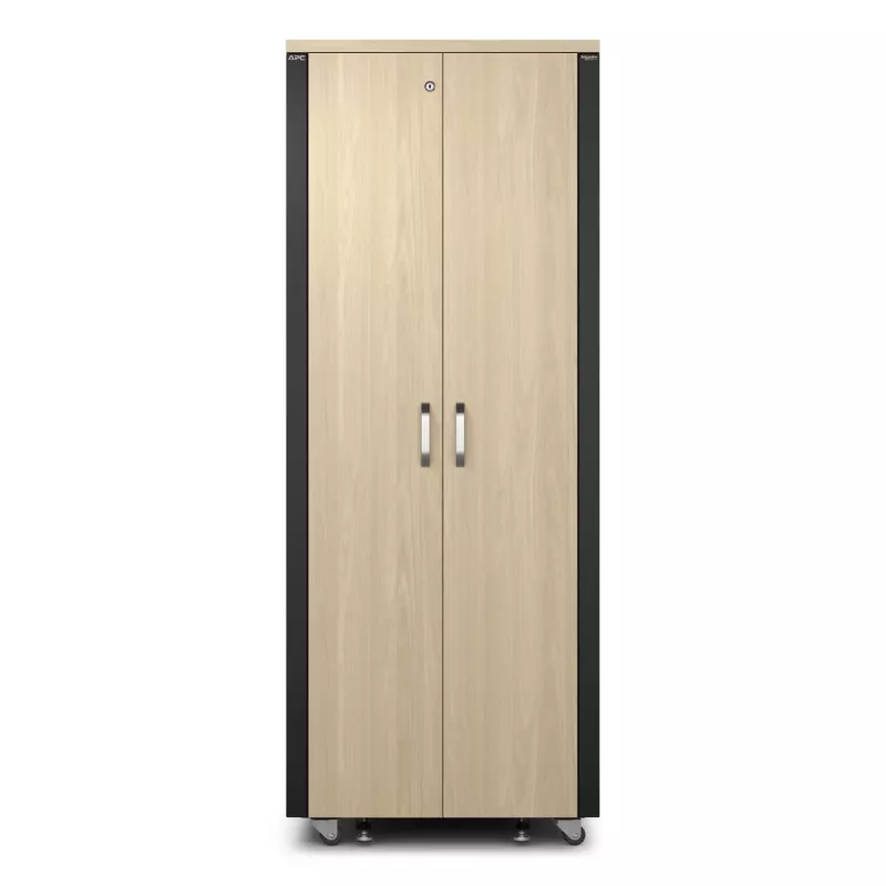 APC NetShelter - kaappi (vaakasuora) - äänieristetty - AC 230 V - vaahtera - 38U - 48,3 cm (19
