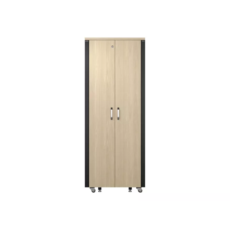 APC NetShelter - kaappi (vaakasuora) - äänieristetty - AC 230 V - vaahtera - 38U - 48,3 cm (19