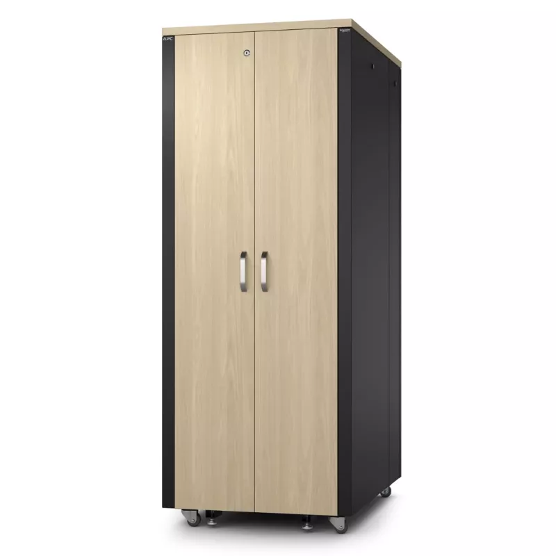 APC NetShelter - kaappi (vaakasuora) - äänieristetty - AC 230 V - vaahtera - 38U - 48,3 cm (19