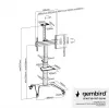 TV-teline lattiajalusta 37-70/WEISS TVS-70T-02-W Gembird