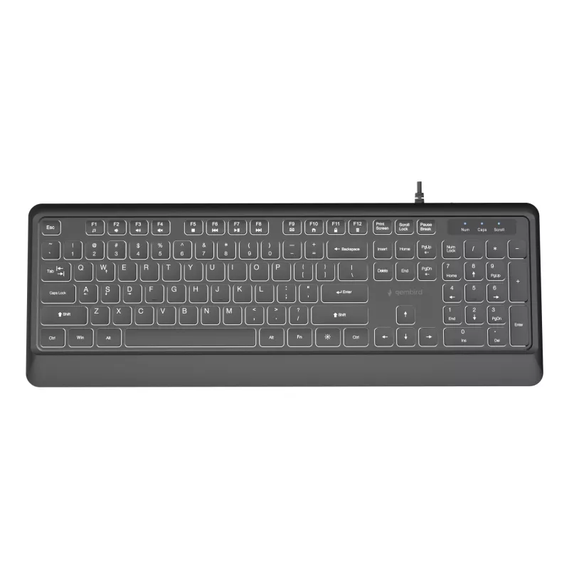 Näppäimistö Multimedia USB ENG/musta KB-UML-04 Gembird