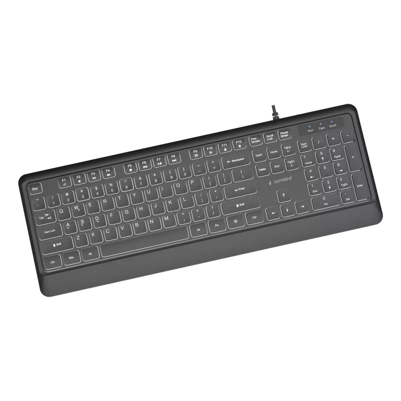 Näppäimistö Multimedia USB ENG/musta KB-UML-04 Gembird