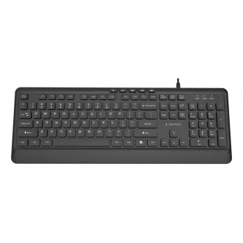 Näppäimistö Multimedia USB ENG/musta KB-MCH-05 Gembird