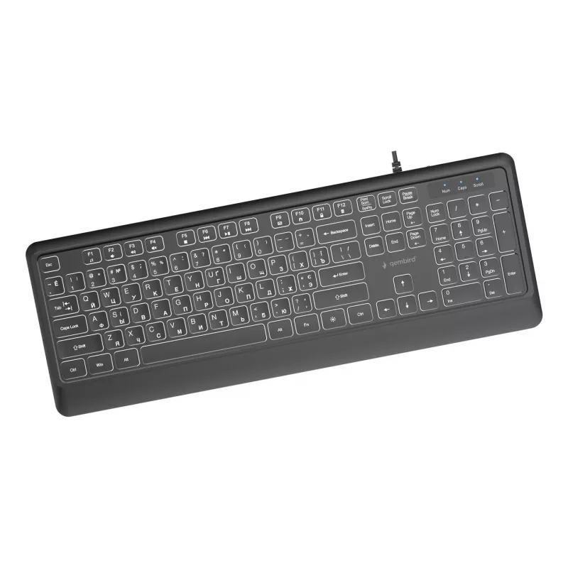 Näppäimistö Multimedia USB kyrillinen/musta KB-UML-04-CYRL Gembird