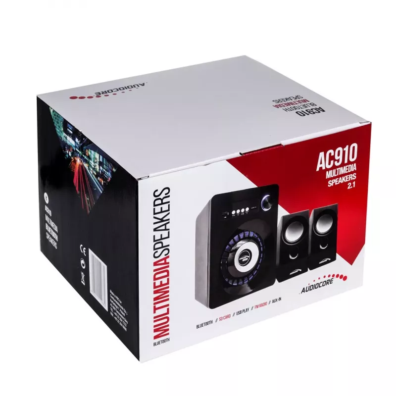 Audiocore AC910 kaiutinsarja 10 W PC / kannettava musta Bluetooth