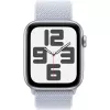 Apple Watch SE GPS 44 mm alumiinikotelo hopea, Sport Loop -ranneke Blue Cloud
