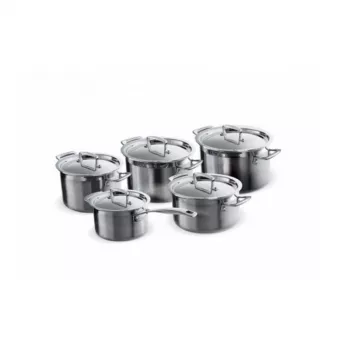 Le Creuset 3-kerroksinen 3Ply viiden osan kattilasarja ruostumattomasta teräksestä (96209400001000)