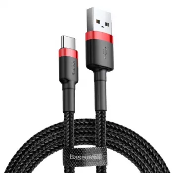 Baseus Cafule USB-C-kaapeli 2 A 3 m (musta+punainen)