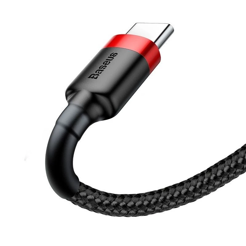 Baseus Cafule USB-C-kaapeli 2 A 3 m (musta+punainen)