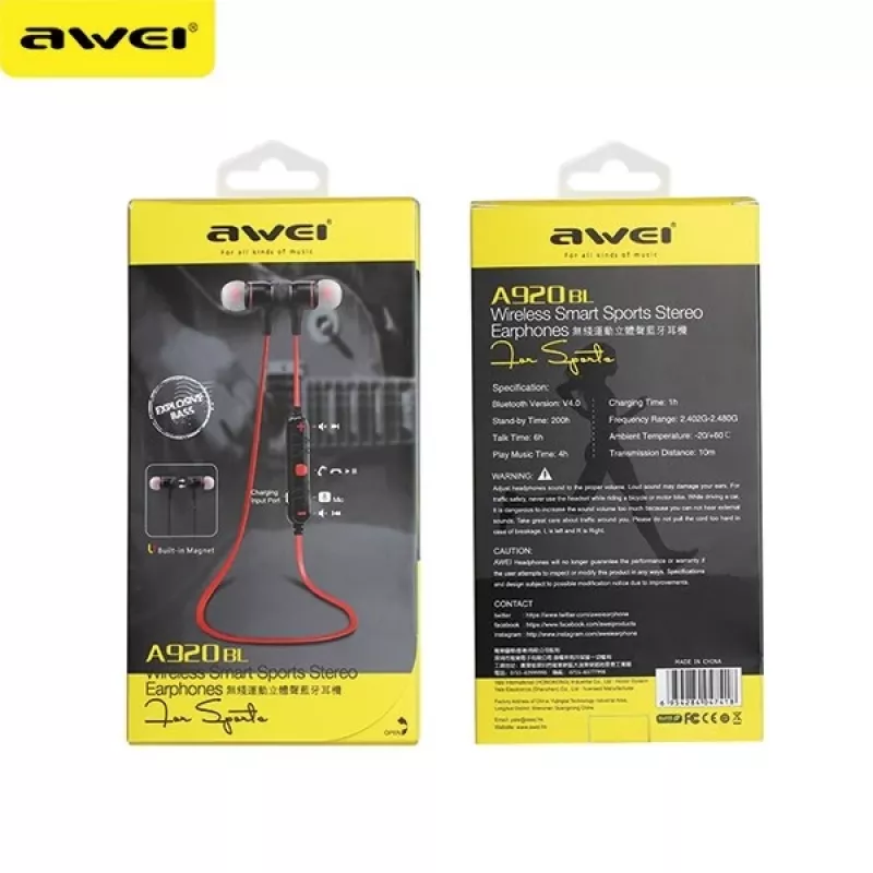 Stereo Bluetooth -kuulokkeet A920BL musta