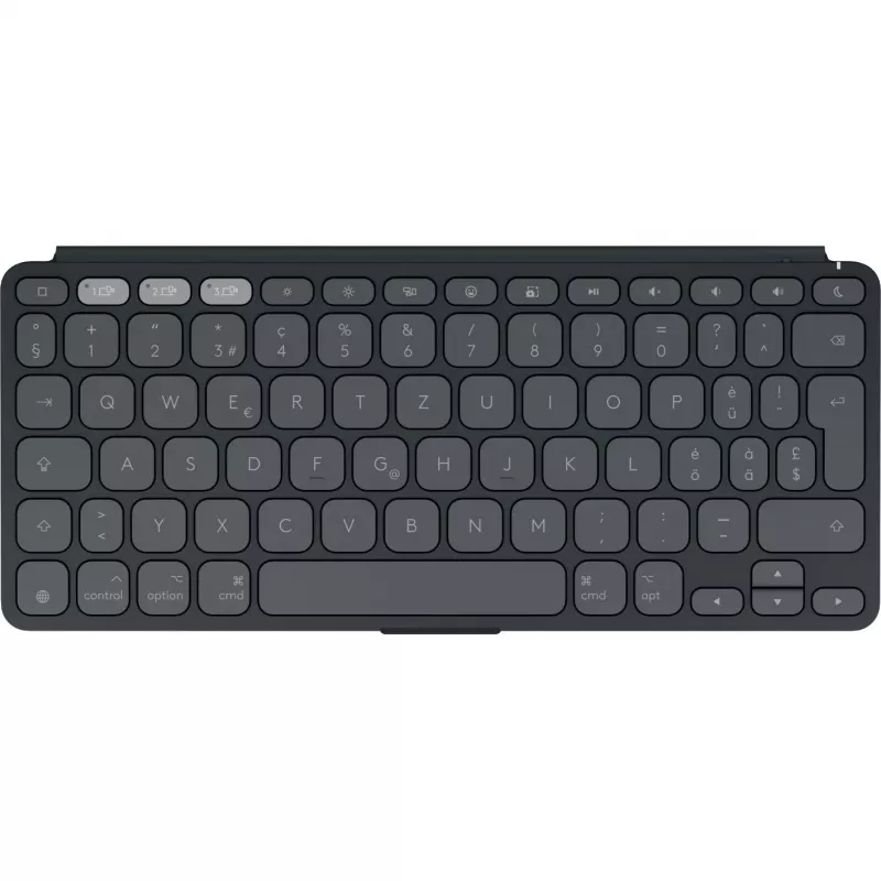 Logitech Keys-To-Go 2 iPadille – näppäimistö – sisäänrakennettu kansi – langaton – Bluetooth LE – QWERTZ – sveitsiläinen asettelu – Graphite (920-013008)