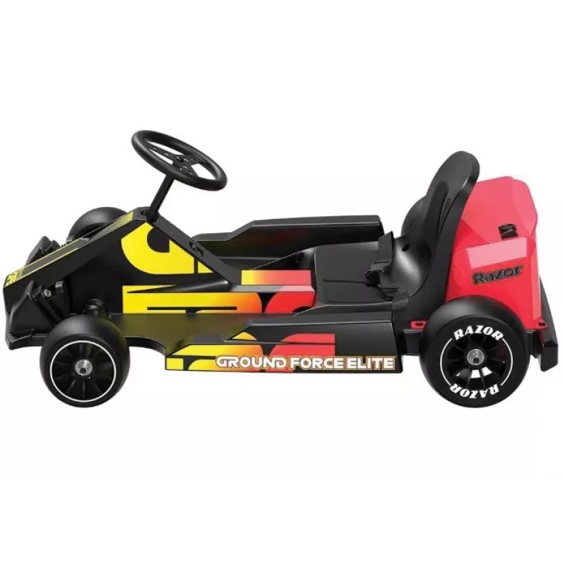 Razor Ground Force Elite - sähkö-kart, musta ja punainen
