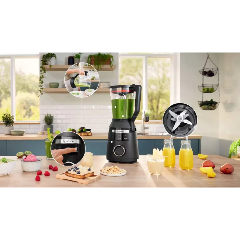 Bosch Serie 6 MMB6652B tehosekoitin 2 L pöytätehosekoitin 1800 W musta
