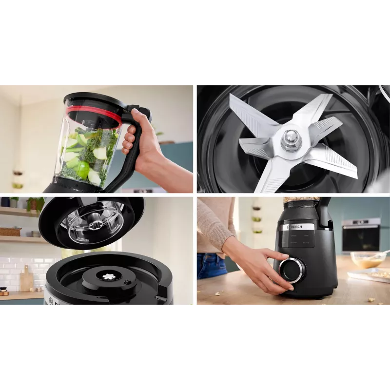 Bosch Serie 6 MMB6652B tehosekoitin 2 L pöytätehosekoitin 1800 W musta
