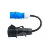 Adapteri punaisesta 16A 400V CEE-pistorasiasta 5-napainen liitin siniseen 16A 230V CEE 3P