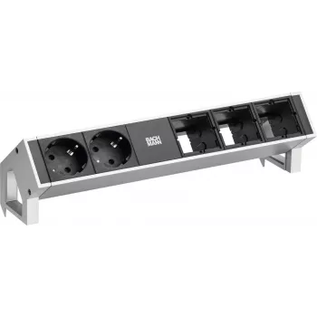 BACHMANN DESK2 2xCEE7/3 3xABD ruostumaton teräs lakattu (902.4860)