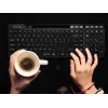 A4Tech Fstyler FBK27C AS 2,4GHz+BT hiljainen näppäimistö, musta