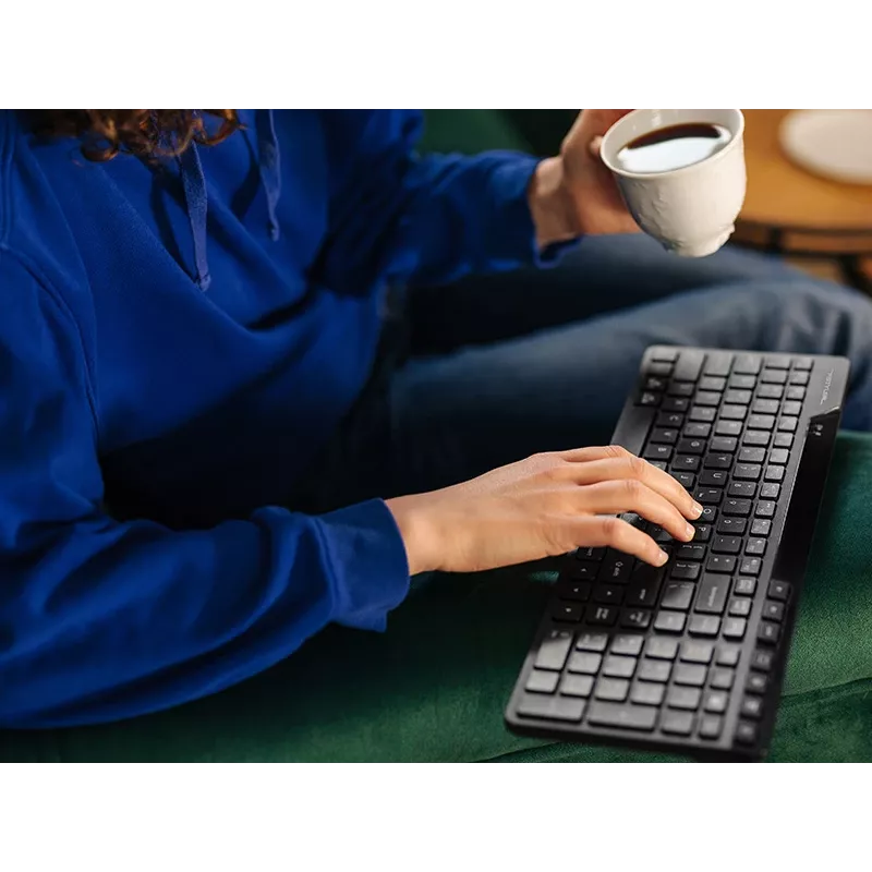 A4Tech Fstyler FBK27C AS 2,4GHz+BT hiljainen näppäimistö, musta