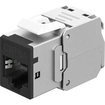 Goobay Keystone-moduulit RJ45 CAT 6A, STP, ohut, musta (77943)