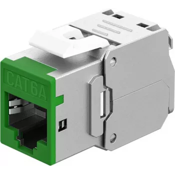Goobay Keystone-moduulit RJ45 CAT 6A, STP, ohut, vihreä (77945)