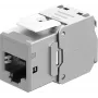 Goobay Keystone-moduuli RJ45 CAT 6A, STP, ohut, vaaleanharmaa (77946)