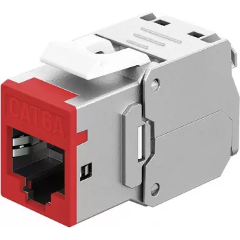 Goobay Keystone-moduulit RJ45 CAT 6A, STP, ohut, punainen (77948)