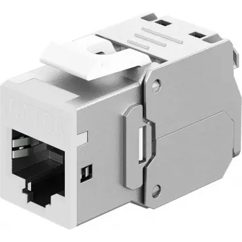 Goobay Keystone-moduuli RJ45 CAT 6A, STP, ohut, valkoinen (77949)