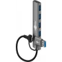 Goobay 2in1 ohut 4-porttinen USB-keskitin, 5 Gbit/s (79149)