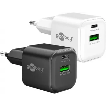 Goobay 20 W USB-C PD GaN Dual-Fast Charger Nano valkoinen (79621)