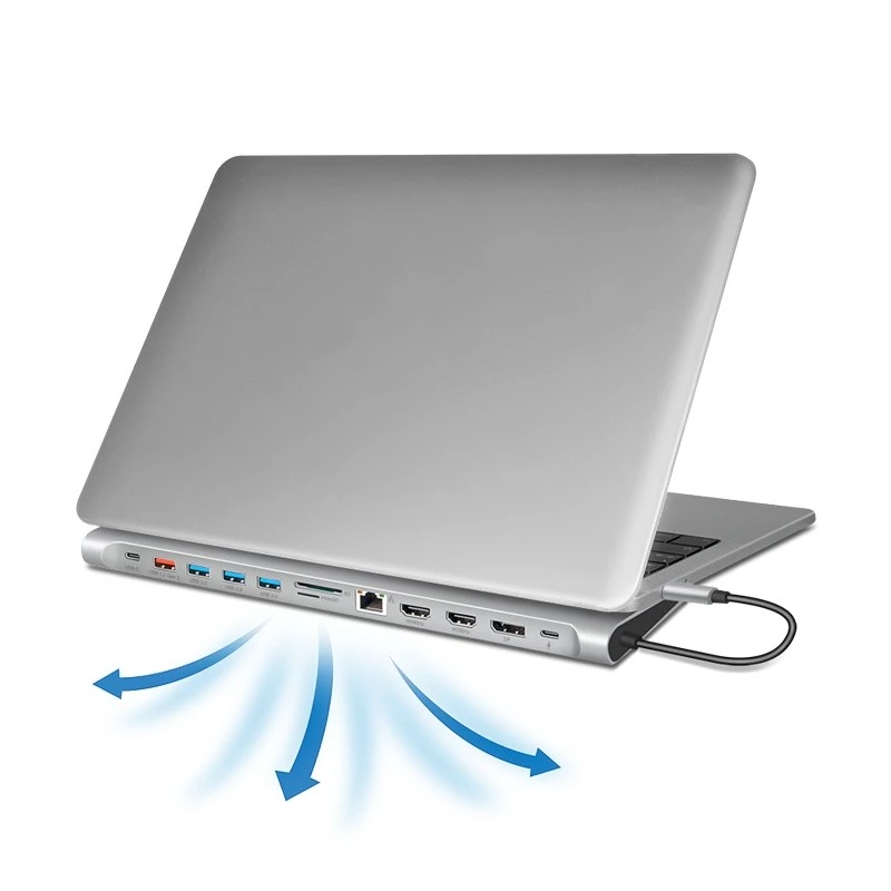 USB3.2-telakka USB-C, 12 porttia, PD